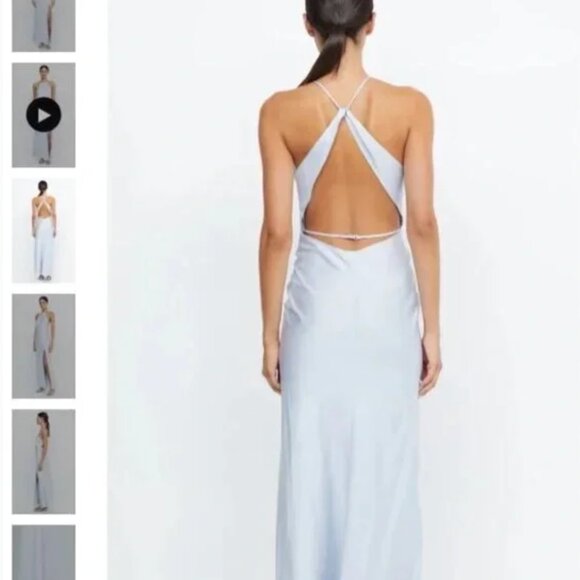 Bec & Bridge Adore Halter Maxi Dress in Dusty Blue - Picture 3 of 9